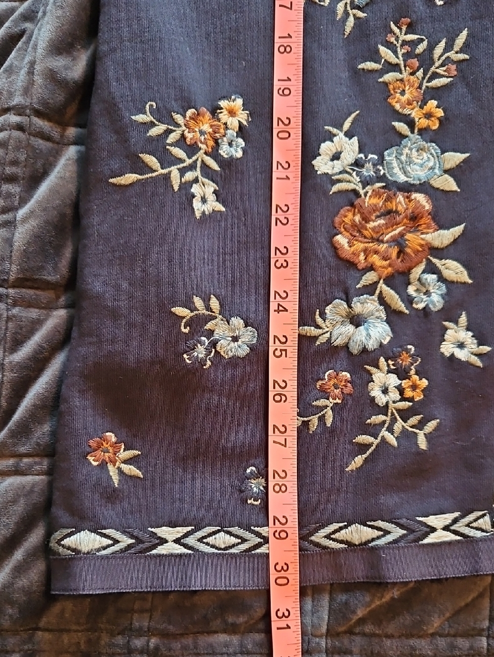 NWT DRIFTWOOD Navy Shelly Floral Embroidered Hooded Cardigan, XL, Eclectic - Picture 8 of 11